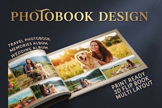 design birthday tour photo album, or wedding photobook