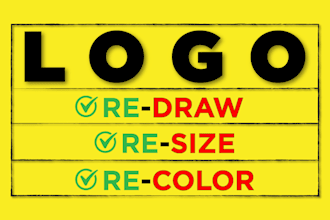 edit resize recolor logo, banner for social media, ecommerce