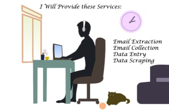 do perfect data entry, bulk email extraction, email hunter