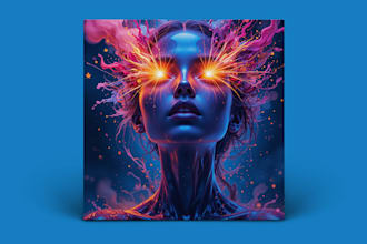 design creative album cover or album art