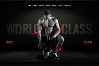 design modern fitness, gym, workout, sports website