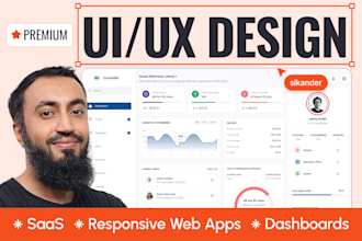 do ui ux design for saas, web app, dashboard in figma