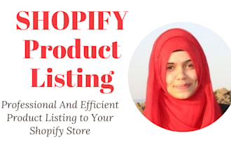 do product listing into shopify store