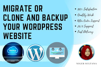 backup and migrate wordpress website in 2 hours