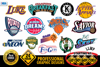 make a professional custom nba, nfl, mlb, nhl logo with your name