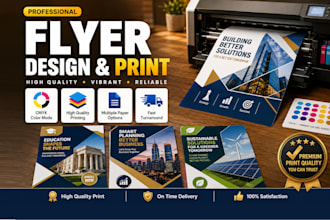 design and print professional flyers or posters