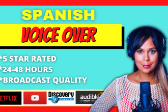 record a professional female spanish voice over
