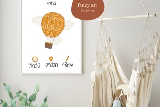 create personalized birth poster