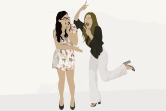 draw a vector cartoon avatar or illustration
