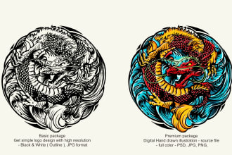 make design logo with handdrawn illustration