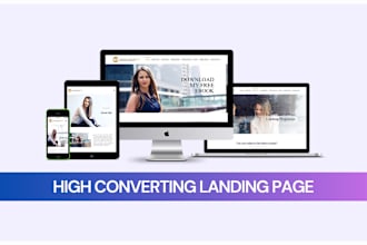 create landing page design or squeeze page design