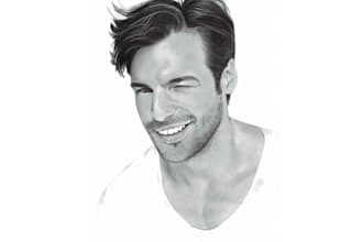 draw a realistic pencil sketch portrait from a photo