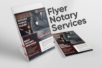 design flyer notary service, law firm corporate, lawyers business