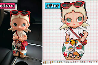 create custom perler bead pattern and pixel art blueprint from your image