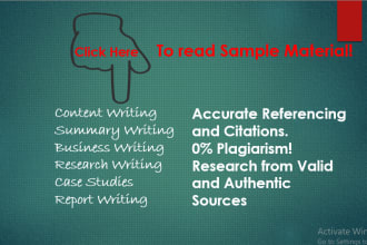 do content and research writing with referencing