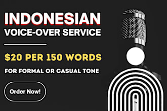 provide indonesian voice over in formal or casual tone