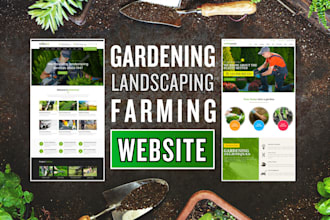 create gardening, landscaping, farming website in wordpress