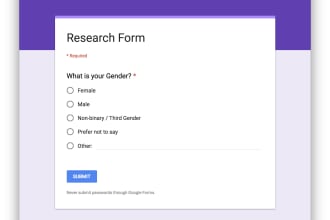 create a google form to capture your required data