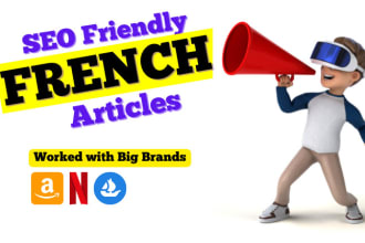 write SEO friendly french articles and blog posts