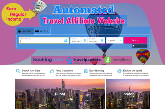 create travel tour, flight, hotel booking affiliate website