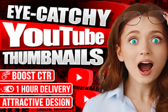 design clickbait youtube thumbnail in 1 hour