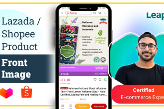 design product front image with frame for lazada shopee tiktok
