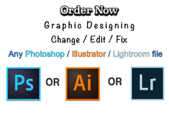 edit, fix any photoshop, illustrator or lightroom file