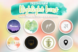 create professional instagram story highlight icons