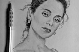draw pencil portraits sketch from a picture or imagination