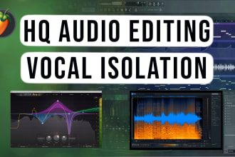 edit your audio or isolate vocals and backing track
