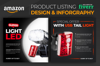 design amazon product listing infographic