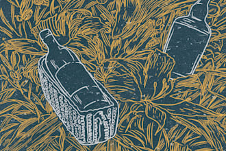 draw illustration and design with aesthetic lines