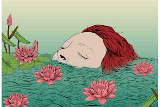 draw illustration and design with aesthetics lines