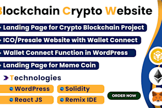 create a cryptocurrency selling and ico launching website