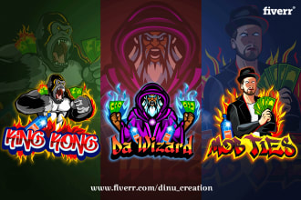 draw unique cartoon mascot logo illustration for your business