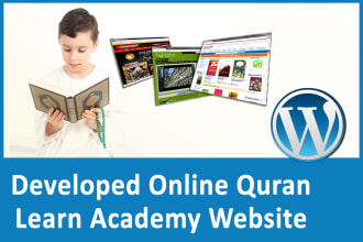 developed online quran learn academy website