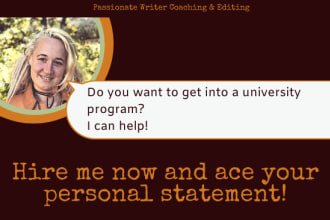 help you present yourself with a personal statement