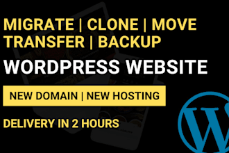 migrate, transfer or move wordpress website to new hosting