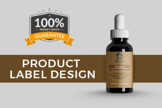 product label design, cosmetics label, food packaging and cbd hemp label