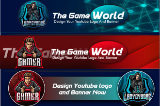 design the best gaming youtube logo and banner