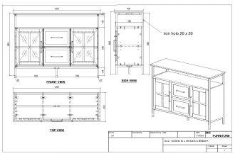 design furniture with engineering drawing using 2d and 3d autocad