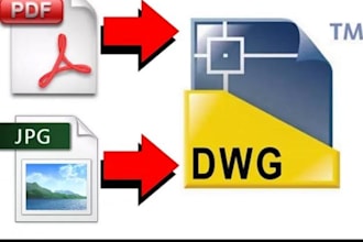 convert PDF or image to autocad drawing