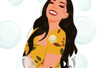 create a unique flat vector illustration
