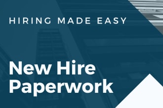 deliver new hire paperwork and hiring forms