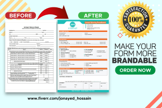 design and create fillable PDF form professionally