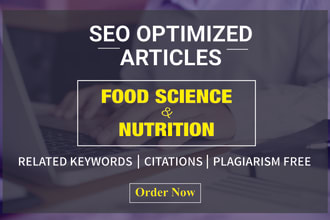 write articles and blogs on nutrition, food, diet and food safety