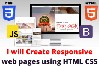 do responsive website development using html css javascript php mysql