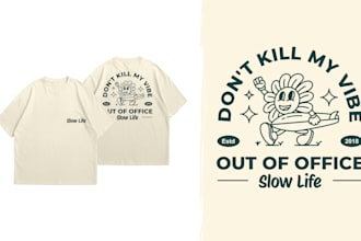 create simple and unique illustrations for t shirt design