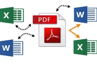 convert PDF to word, excel and much more