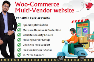 create woocommerce website, marketplace and fix issue